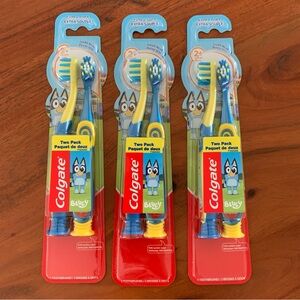 New 3 Packs Colgate Bluey Toothbrush 2-5 Years Old Kids Toddlers Extra Soft